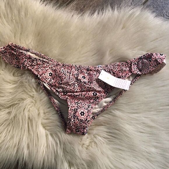 Eberjey Bindi Paisley Scrunch Bikini Bottoms - Picture 1 of 8